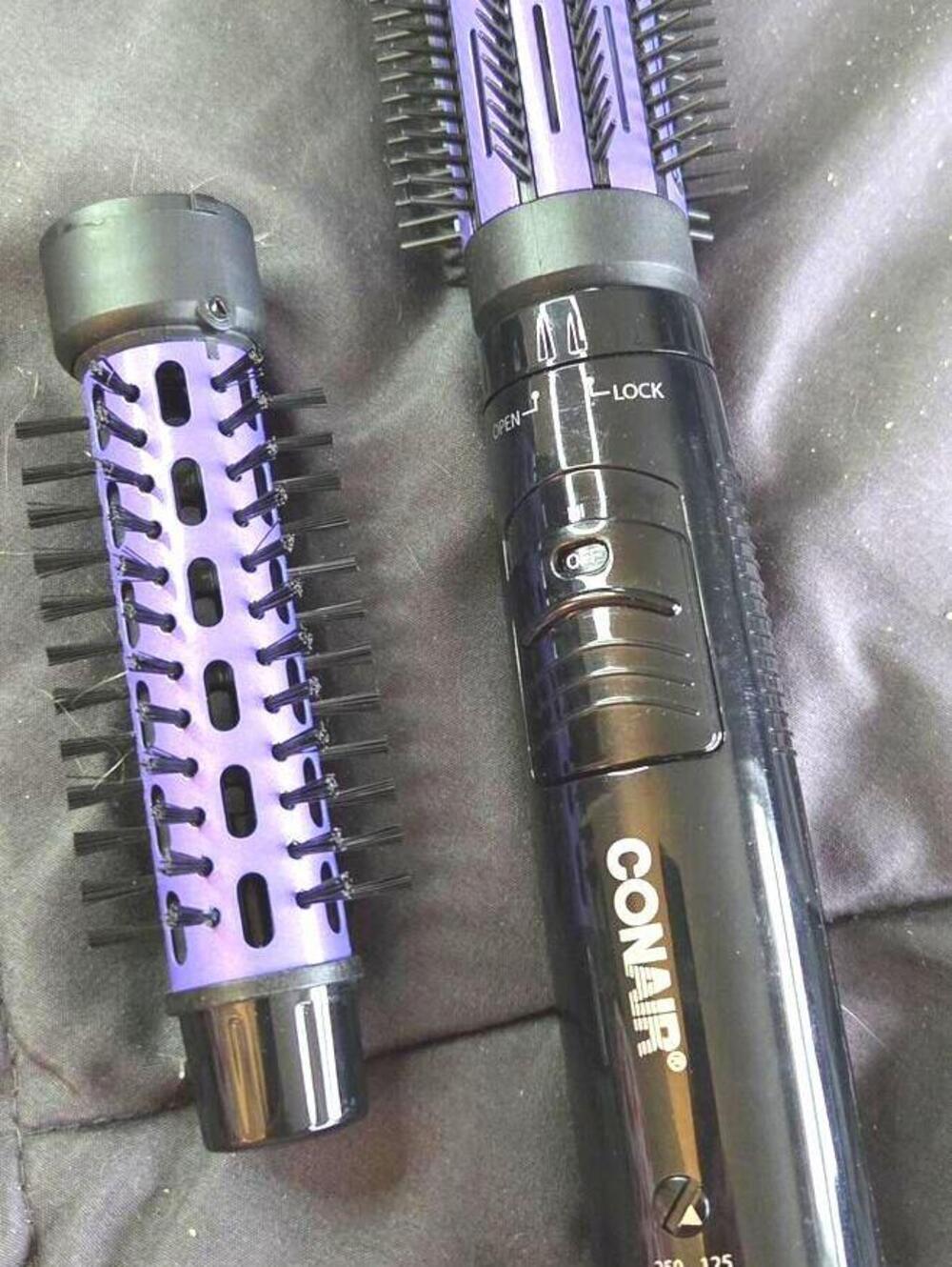 Conair Hot Air Styling Brush 2-in-1  Hair Styler Purple and Black